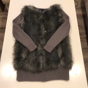 French Connection Jackets & Coats - French Connection Faux Fur Sweater Coat (Size S) French Connection Jackets & Coats - French Connection Faux Fur Sweater Coat (Size S)